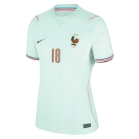 Camiseta Francia Warren Zaire-Emery #18 Segunda Equipación Replica Mundial 2026 para mujer mangas cortas